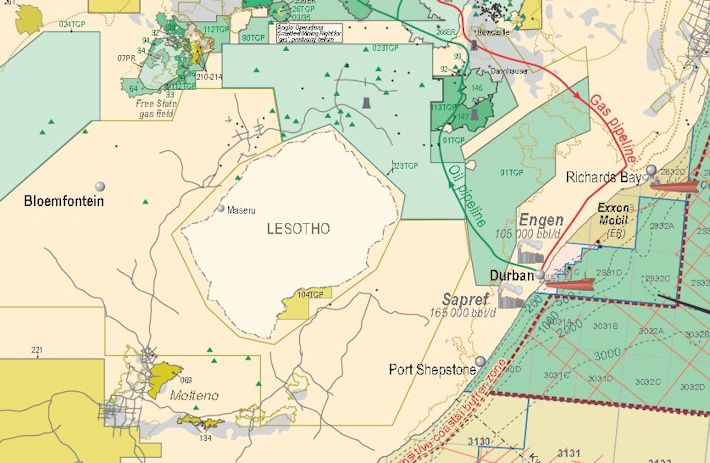 KZN fracking map